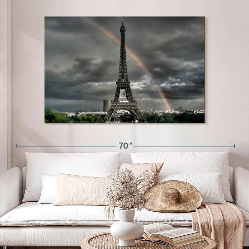 Kavia Rainbow Over Eiffel Tower, 34" H x 51" W