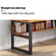 Brown + Black Rectangular Solid Wood desk-145097268