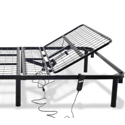 Queen Adjustable Bed Base With Head Up Functionality, Dependable And , Black Steel Frame Only Size Foundation, 850lbs Weight Support, Easy To Assemble,