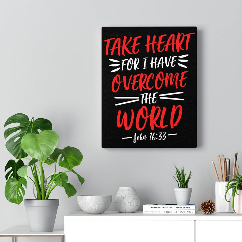 Overcome The World John 16:33 - Wrapped Canvas Print, 41cm H x 30cm W