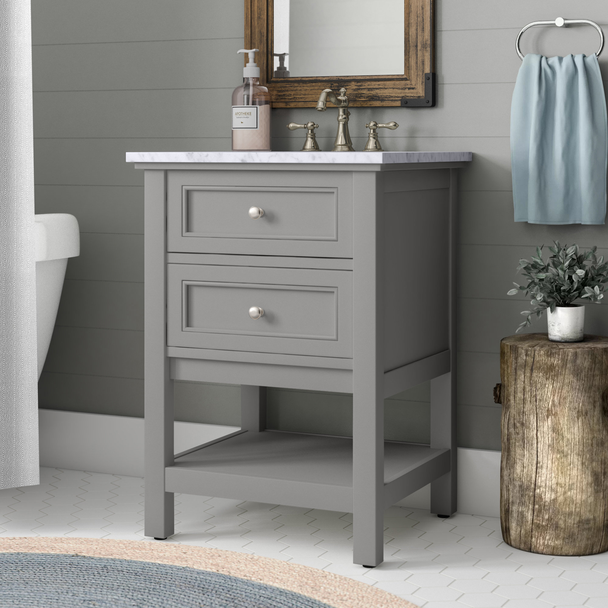Bonsai 24'' Single Bathroom Vanity, Gray