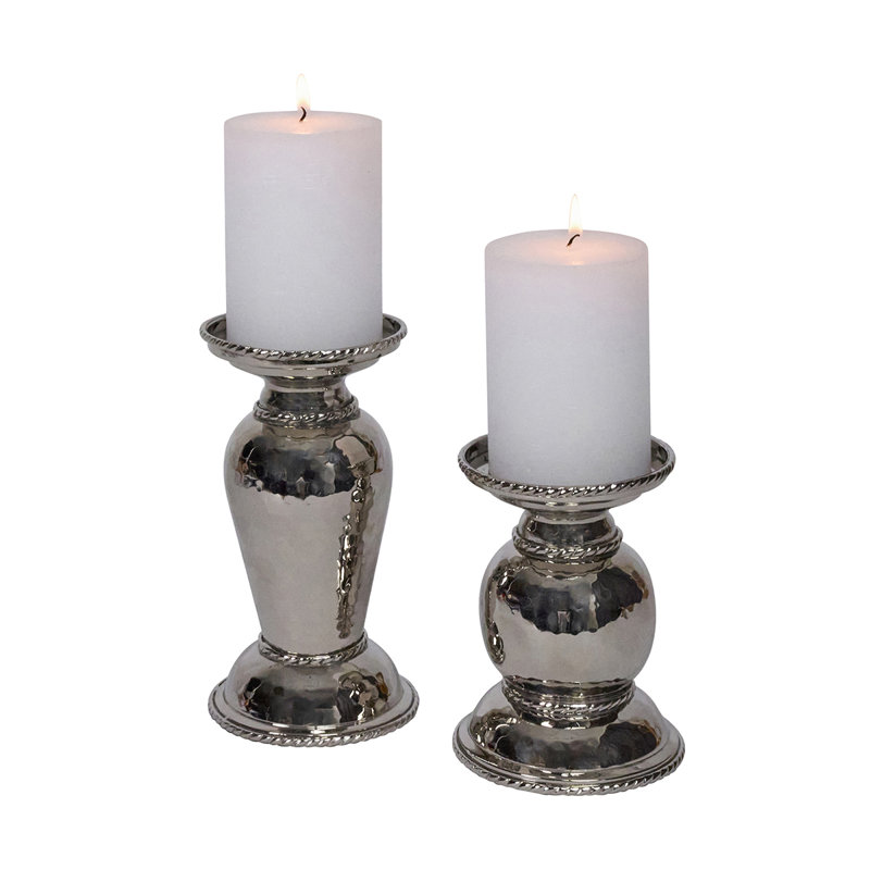 Graham Pillar/Taper Candle Holder, 5" H x 4" W x 4" D
