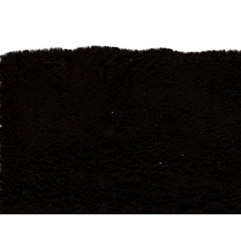 Tapis noir noué à la main de haute qualité, Rectangle 3 pi 9 po x 5 pi 9 po