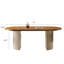 Table de salle à manger 71 "Mid-Century ovale pour 6 personnes, table moderne en bois brun Ktichen