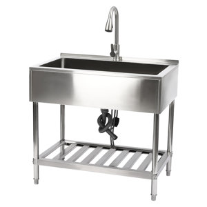 Stainless Steel Kitchen Sink Freestanding Sink with Faucet