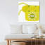 Rétro téléphone jaune par Jen Bucheli - Impression sur toile