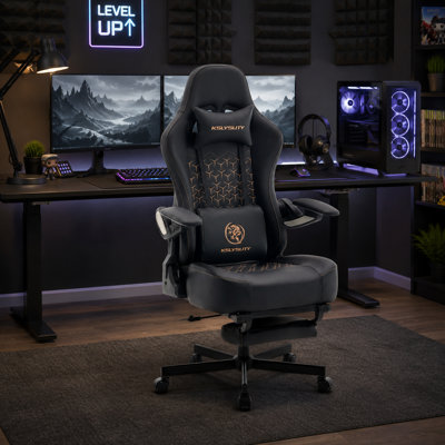 Ergonomic Faux Leather Swiveling PC & Racing Game Chair