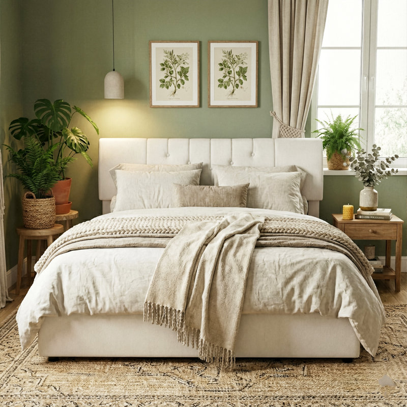 Upholstered Ottoman Storage Bed, European Double (140 x 200 cm)
