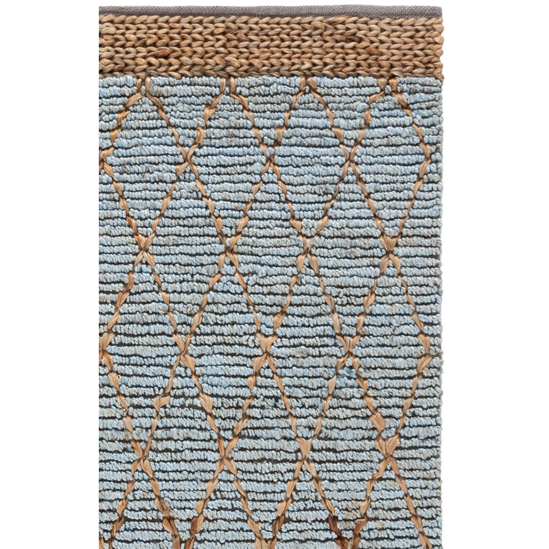 Alegria Hand Tufted Geometric Jute/Cotton Rug, Runner 2'6" x 6'
