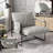 Spero Upholstered Sling Accent Chair for Living Room Armchair with Metal Frame-2028698475