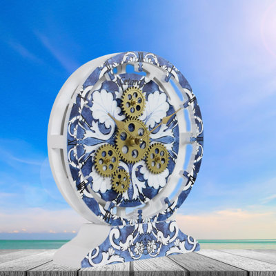 Horloge de bureau 10 po (25 cm) convertible en horloge murale (base amovible)