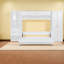 Grand lit escamotable avec rangement en MDF blanc compact
