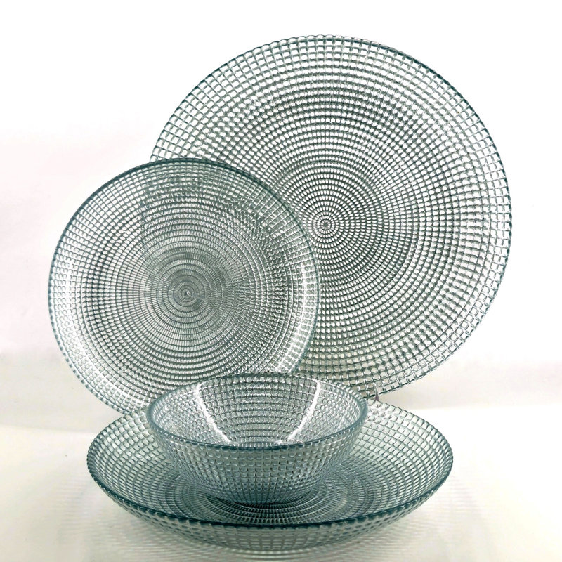 Vaisselle en verre doré Pyle, Argent argent, 24