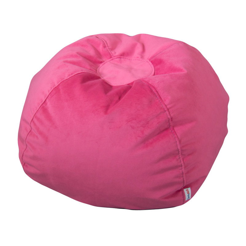 Fauteuil poire standard classique, 15"H x 26"W x 26"D, Bling Pink Polyester