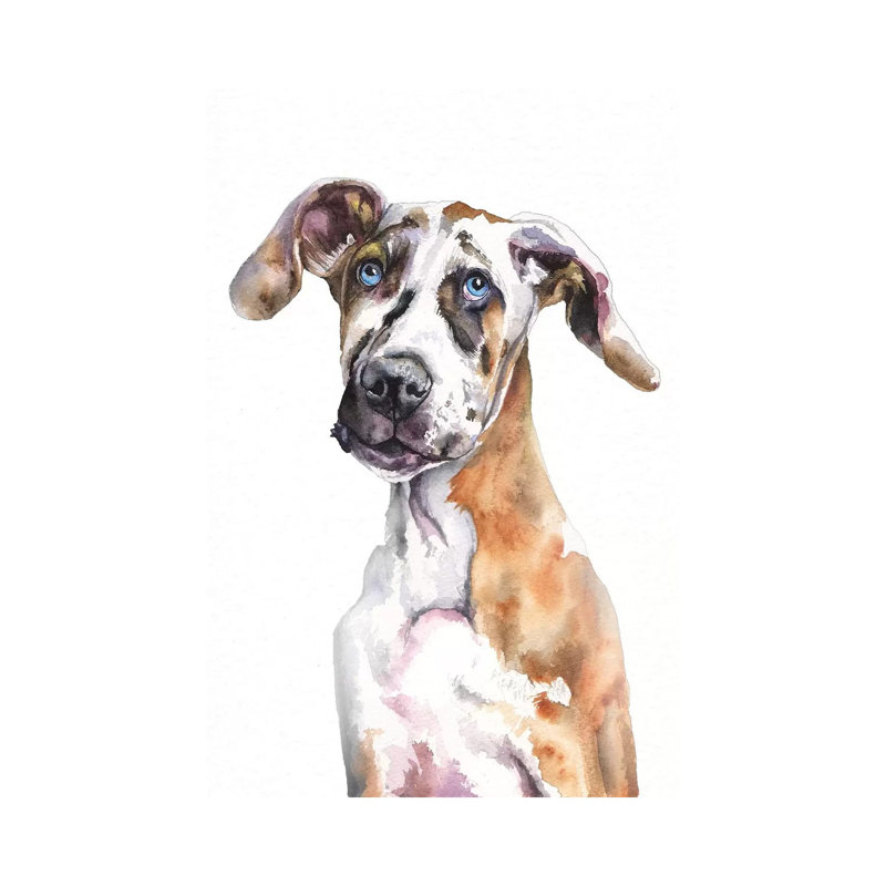 Great Dane Puppy by George Dyachenko - Wrapped Canvas Print, 20.32 cm H x 30.48 cm W