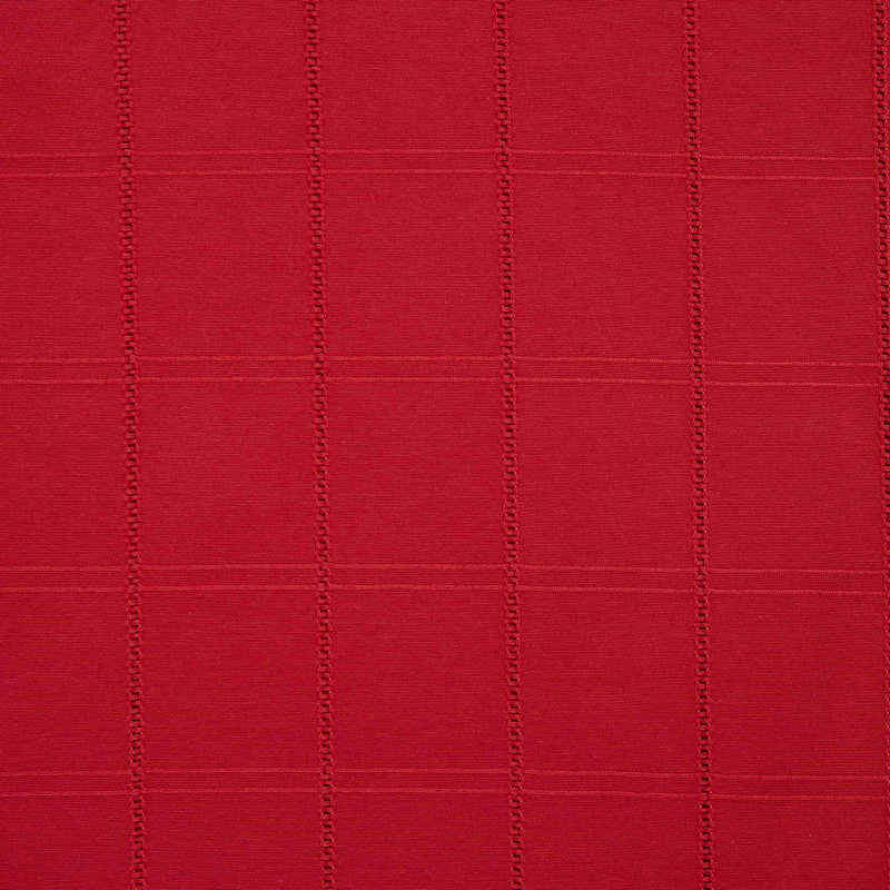 Chadwick Red Cotton-Polyester Round Tablecloth 70"