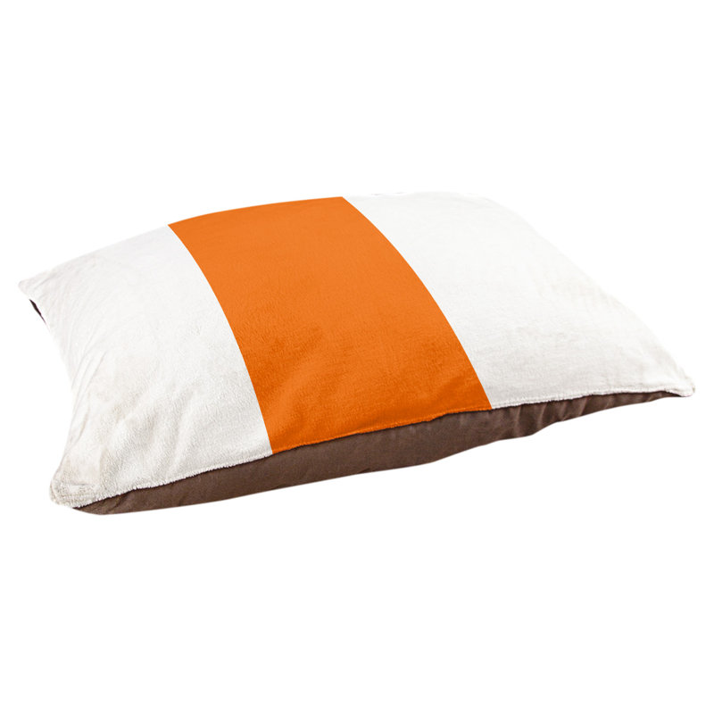 Coussin Atlanta, Très grand (l 50 po x P 40 po x H 7 po), White/Orange