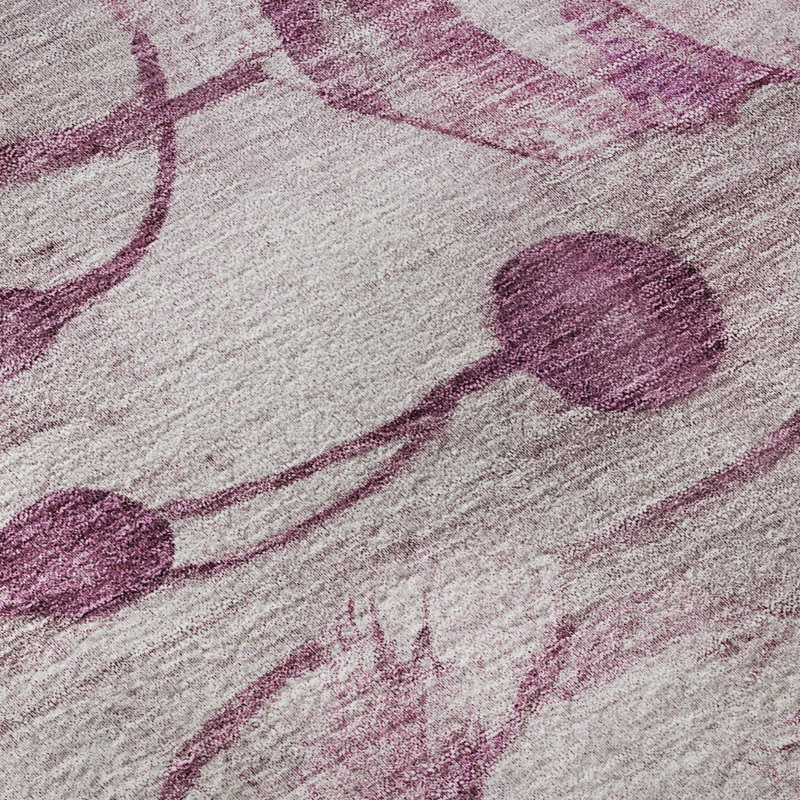Premium Machine Washable Prisco Plum Rug, Rectangle 2'6" x 3'10"