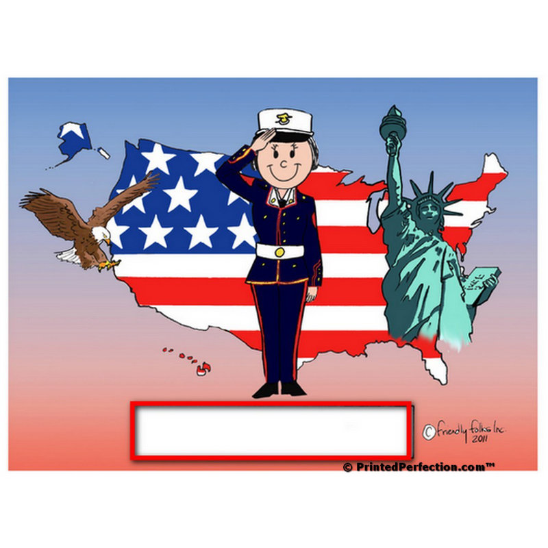 Porte-clés personnalisé en acrylique US Marines