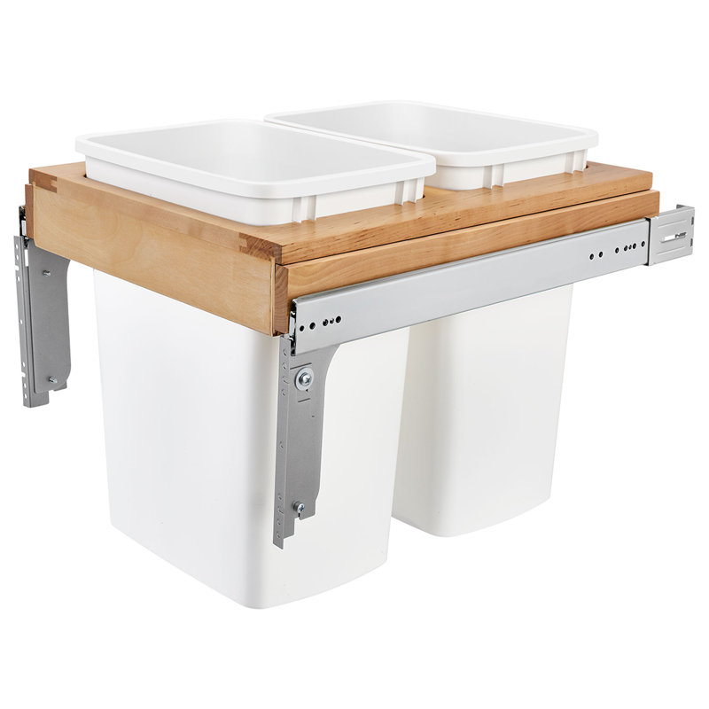 Poubelles doubles en bois Rev-A-Shelf , 35 pte