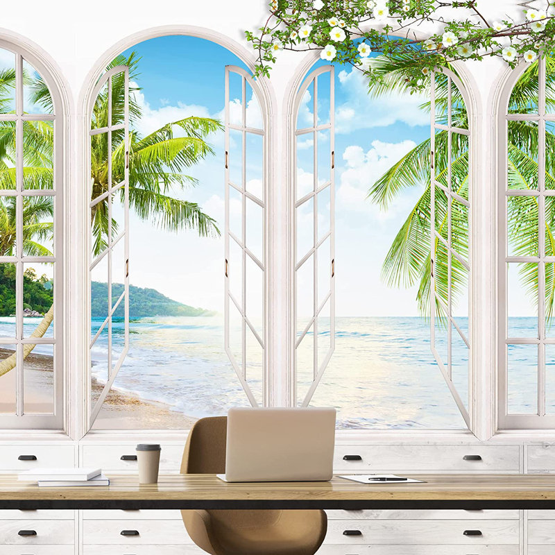 Coastal Beachy Peel & Stick Border, 100" L x 144" W