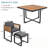 18-Pieces  Patio Dining Set with 8 Cushioned Chairs, 8 Ottomans and 2 Square Table-582934640