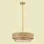 Plafonnier semi-encastré en rotin tissé lin, lampe de style boho moderne à 3 lumières de style campagnard pour chambre à coucher, cuisine, salle à manger, salon, couloir, entrée