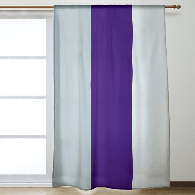 Room Darkening Curtains, Silver/Purple/White