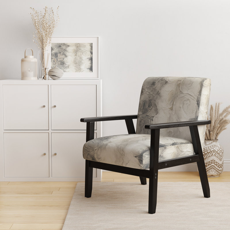 Fauteuil d'appoint rembourré «Harrish - Gray Circles I»
