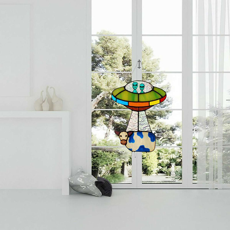 Panneau de fenêtre Ayomiyato UFO and Cow