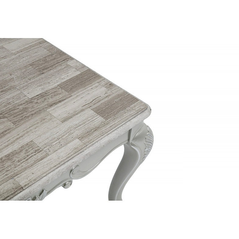 Table de bout Traditional en faux marbre (avec table basse uniquement)