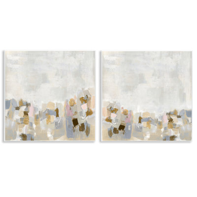 «Grey Subtle Abstract», ensemble de 2 plaques murales par Rachel Springer