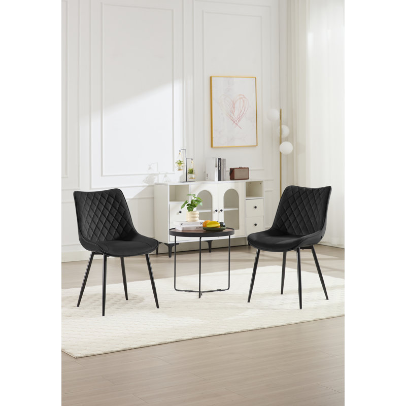 Toombs Upholstered Dining Chair, Black