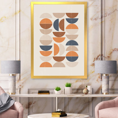 " Abstract Sun And Moon S In Blue And Orange "
