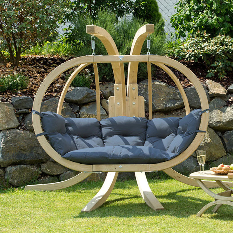 Aleasia Spruce Outdoor Lounge Chair, Navy Blue