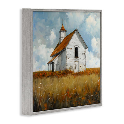 Rustic Church in Field Framed Giclee, design by Creative Studio