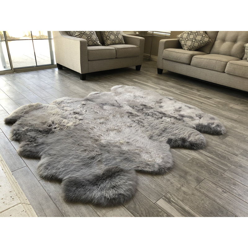 Tapis gris clair Whipkey Luxurious, Nouveauté 6 pi x 8 pi