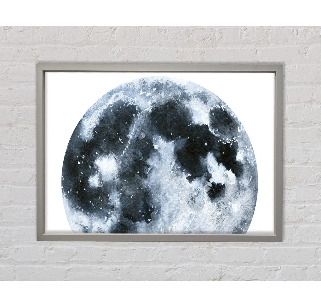 Der Mond schaut - Einzelner Bilderrahmen Kunstdrucke auf Leinwand