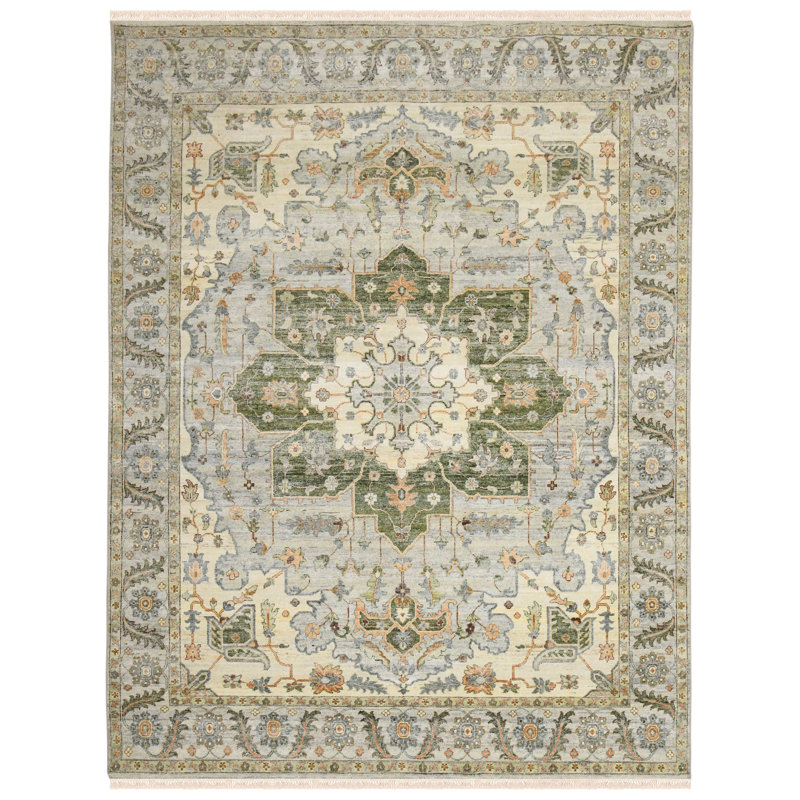 Wool Geometric Area Rug, Rectangle 2' x 3'
