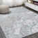Swirl Marbled Abstract Gray/Turquoise Rug
