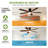 52" Ceiling Fan with Light and Remote, Modern LED 3-Color Temperature, Quiet Reversible DC Motor for Bedroom, Living Room, Dining Room, Energy Efficient Matte Black-87184995