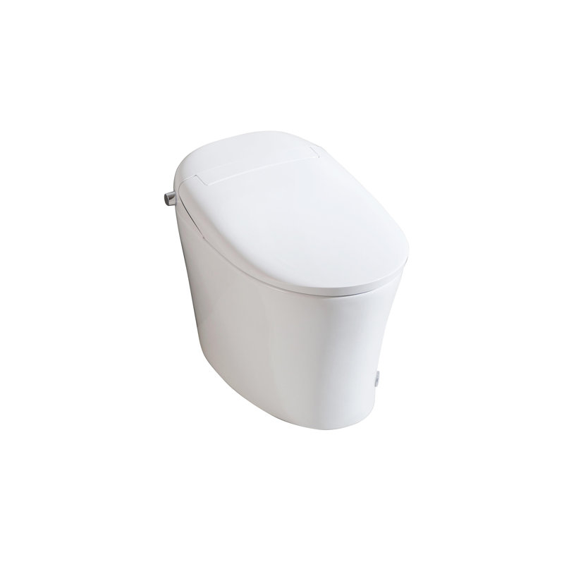 Toilette ronde intelligente en blanc brillant