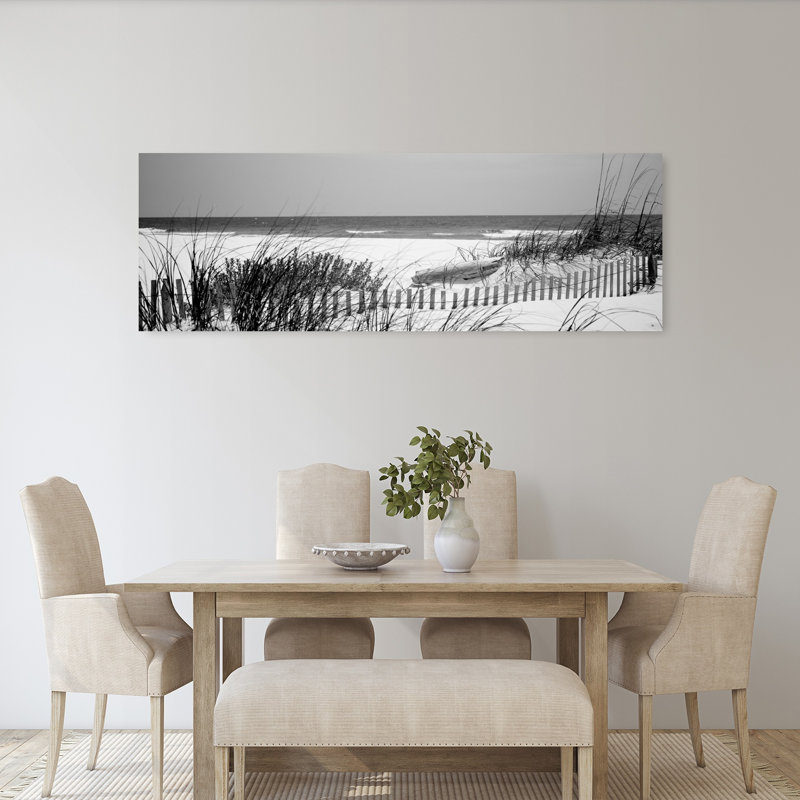 Fence on the beach Bon Secour National Wildlife Refuge Gulf of Mexico Bon Secour Baldwin County Alabama USA 1 Piece Wrapped Canvas Panoramic Wall Art