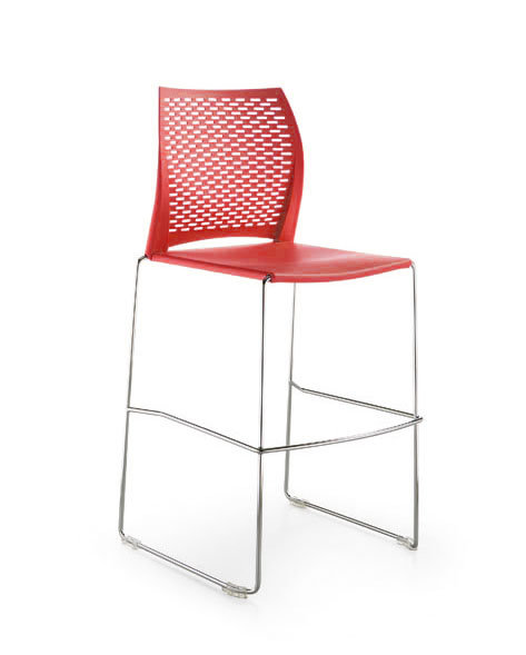 Tabouret de bar réseau, Rouge