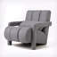 Chaise d'appoint rembourrée moderne, tissu en lin confortable avec coussin