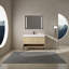 Ensemble de meuble-lavabo 36 po avec lavabo simple en résine, ensemble d'armoires de rangement modernes 2 portes, bois massif multicouche