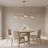 Marsden Sean Lavin Coulson 4 Light Dining Room Chandelier With Silk Screen White Inside Clear Outside Shade-693667984-693667987