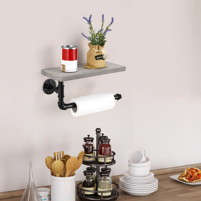 Wall Mounted Toilet Paper Holder, Gray