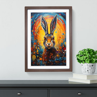 Hare Expressionism Art - Framed Print