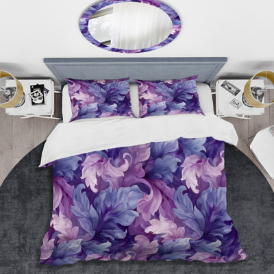 Ensemble de housse de couette Lavender Fluid Dreams I - Modern